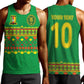 Custom Cameroon Football Men Tank Top Tribal Motifs Green Color - African Pride