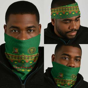 Cameroon Football Neck Gaiter Tribal Motifs Green Color - African Pride