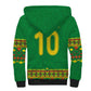 Custom Cameroon Football Sherpa Hoodie Tribal Motifs Green Color - African Pride