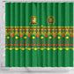 Cameroon Football Shower Curtain Tribal Motifs Green Color - African Pride