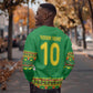 Custom Cameroon Football Sweatshirt Tribal Motifs Green Color - African Pride