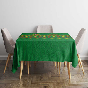 Cameroon Football Tablecloth Tribal Motifs Green Color - African Pride