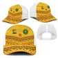 Custom Cameroon Football Baseball Net Cap Tribal Motifs Yellow Color - African Pride