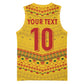 Custom Cameroon Football Basketball Jersey Tribal Motifs Yellow Color LT03