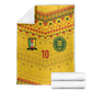 Custom Cameroon Football Blanket Tribal Motifs Yellow Color - African Pride