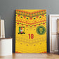 Custom Cameroon Football Canvas Wall Art Tribal Motifs Yellow Color - African Pride