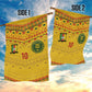 Custom Cameroon Football Garden Flag Tribal Motifs Yellow Color - African Pride