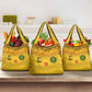 Custom Cameroon Football Grocery Bag Tribal Motifs Yellow Color - African Pride