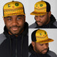 Custom Cameroon Football Mesh Trucker Cap Tribal Motifs Yellow Color - African Pride