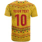 Custom Cameroon Football T shirt Tribal Motifs Yellow Color - African Pride