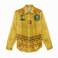 Custom Cameroon Football Women Casual Shirt Tribal Motifs Yellow Color - African Pride