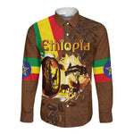 Ethiopia's Pride - Coffee Culture Long Sleeve Button Shirt