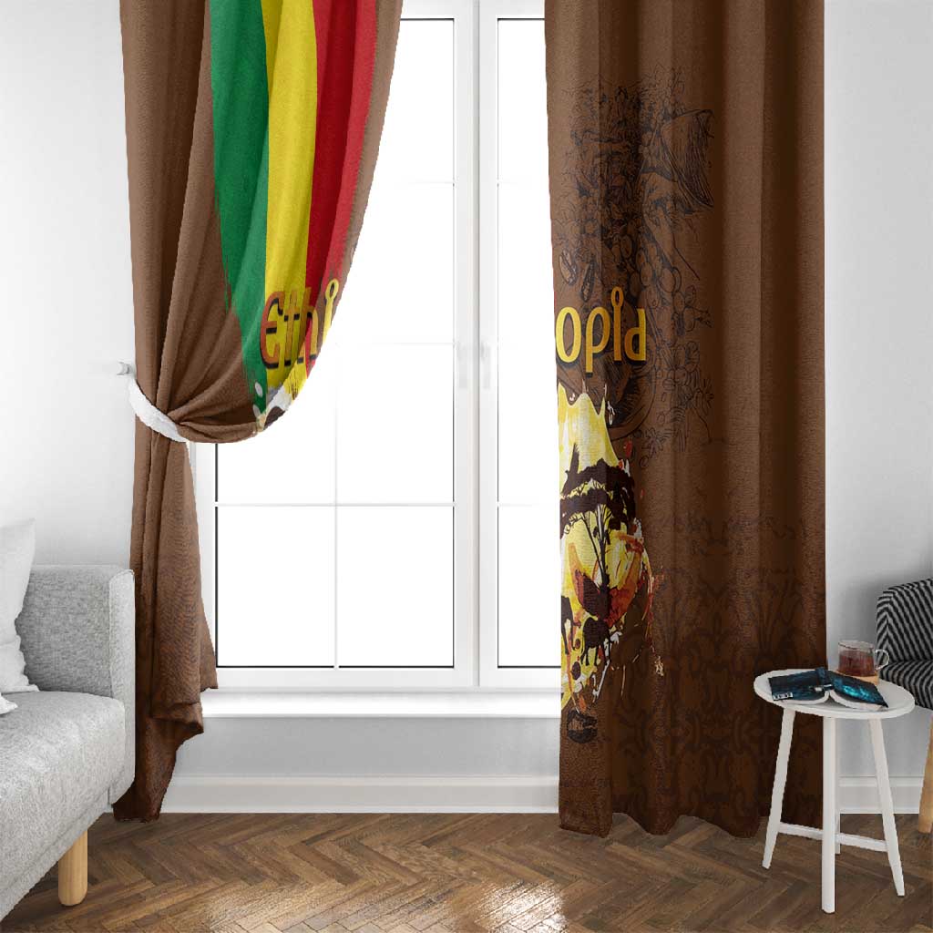 Ethiopia's Pride - Coffee Culture Window Curtain