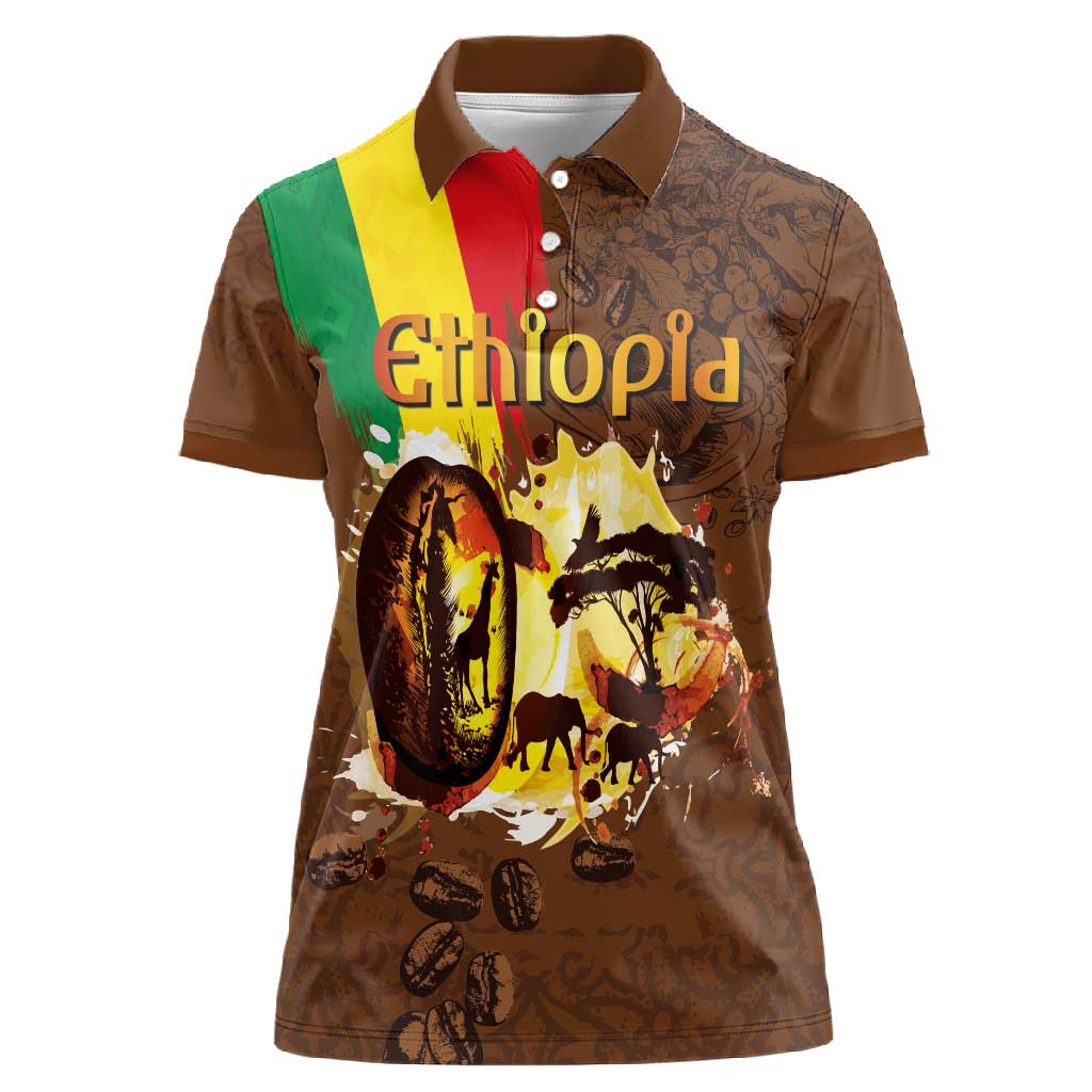 Ethiopia's Pride - Coffee Culture Women Polo Shirt