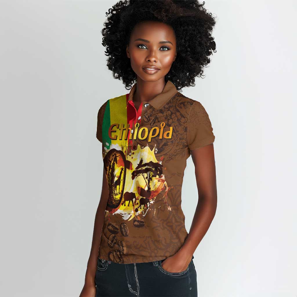 Ethiopia's Pride - Coffee Culture Women Polo Shirt
