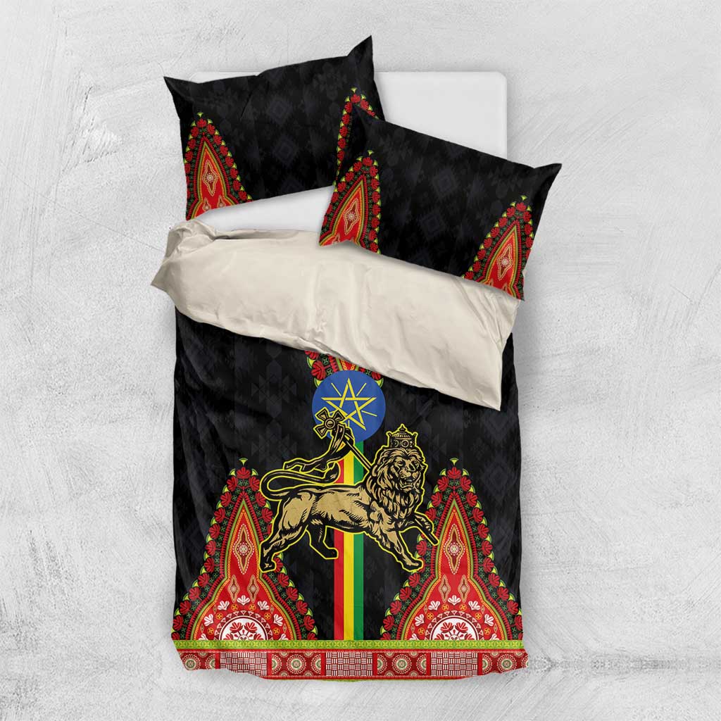 Ethiopia Lion of Judah and The Star Seal Bedding Set Dashiki Style