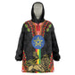 Ethiopia Lion of Judah and The Star Seal Kid Wearable Blanket Hoodie Dashiki Style