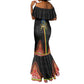 Ethiopia Lion of Judah and The Star Seal Mermaid Dress Dashiki Style