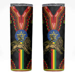 Ethiopia Lion of Judah and The Star Seal Skinny Tumbler Dashiki Style