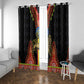 Ethiopia Lion of Judah and The Star Seal Window Curtain Dashiki Style