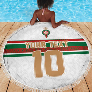 Custom Moroccan Football Beach Blanket The Hunt of Atlas Lions