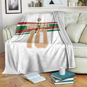 Custom Moroccan Football Blanket The Hunt of Atlas Lions