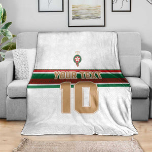 Custom Moroccan Football Blanket The Hunt of Atlas Lions