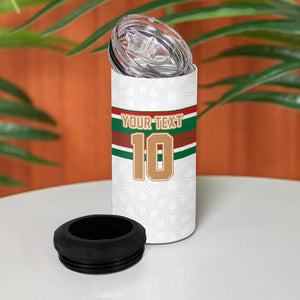 Custom Moroccan Football 4 in 1 Can Cooler Tumbler The Hunt of Atlas Lions