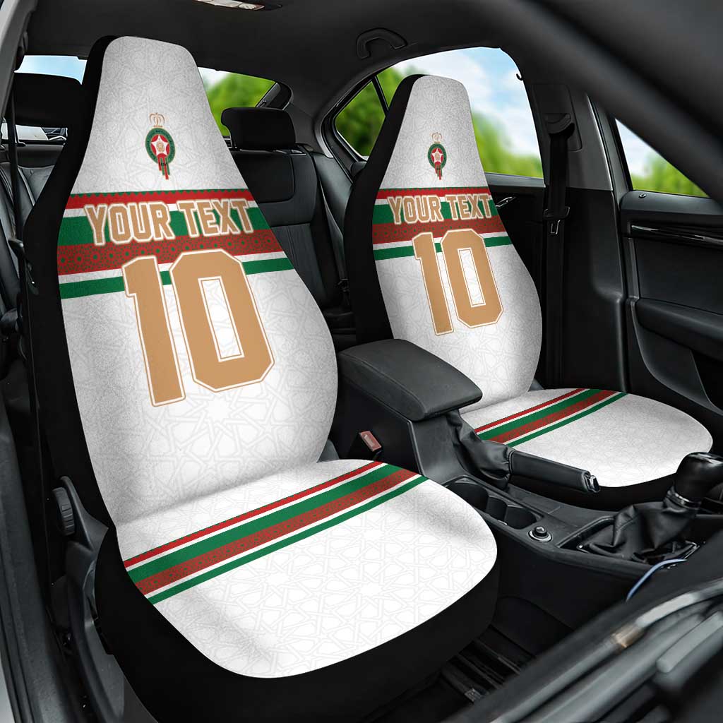 Custom Moroccan Football Car Seat Cover The Hunt of Atlas Lions