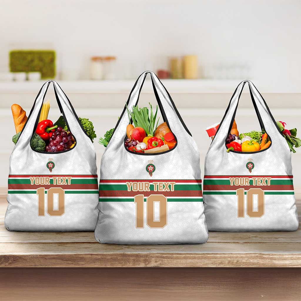 Custom Moroccan Football Grocery Bag The Hunt of Atlas Lions
