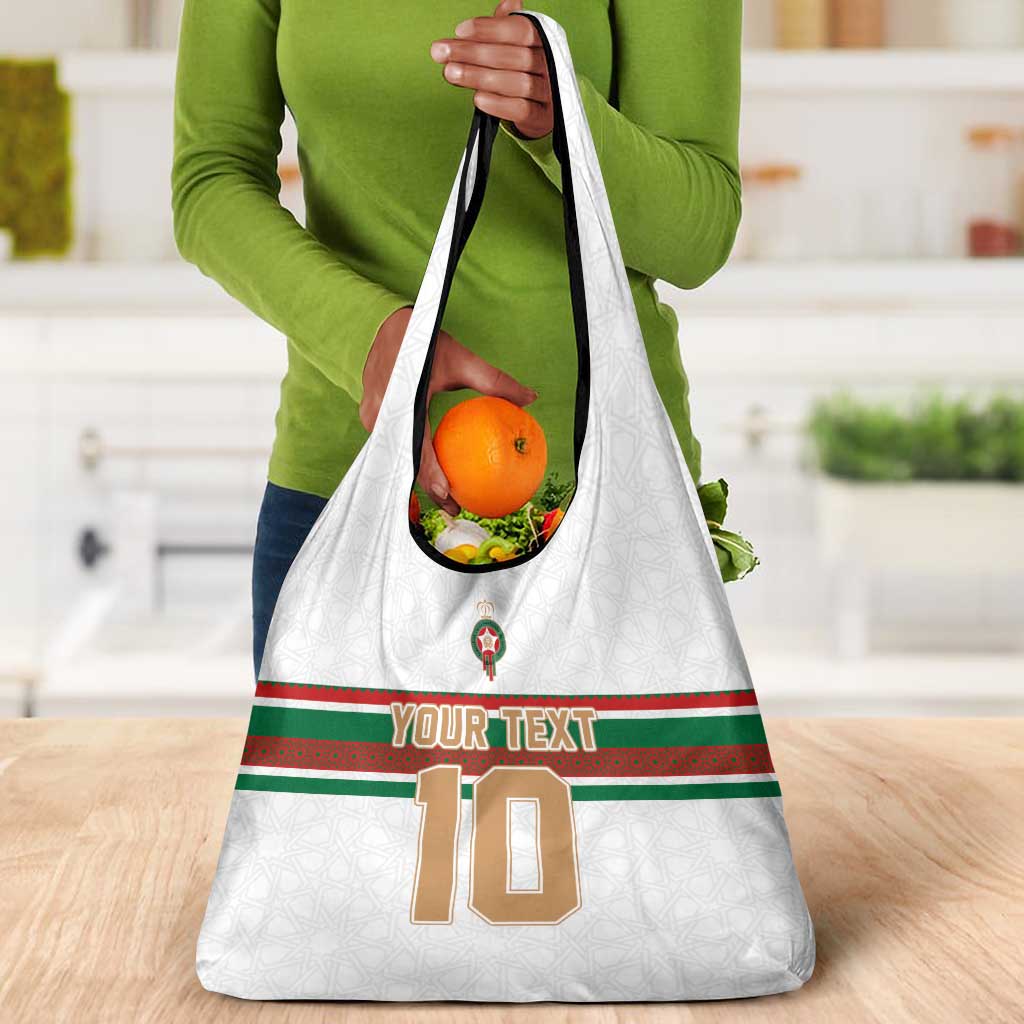 Custom Moroccan Football Grocery Bag The Hunt of Atlas Lions