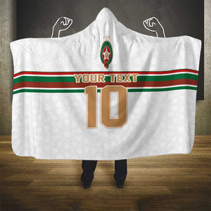 Custom Moroccan Football Hooded Blanket The Hunt of Atlas Lions