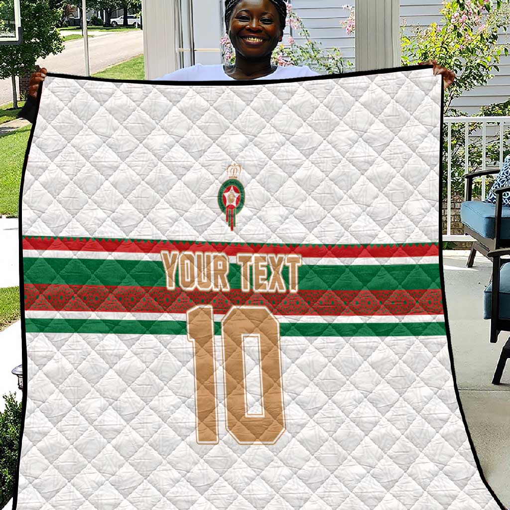 Custom Moroccan Football Quilt The Hunt of Atlas Lions