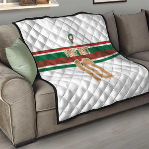 Custom Moroccan Football Quilt The Hunt of Atlas Lions