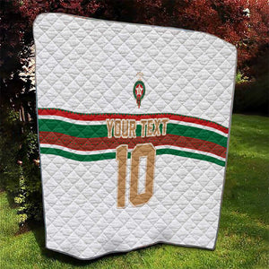 Custom Moroccan Football Quilt The Hunt of Atlas Lions