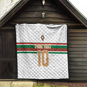 Custom Moroccan Football Quilt The Hunt of Atlas Lions