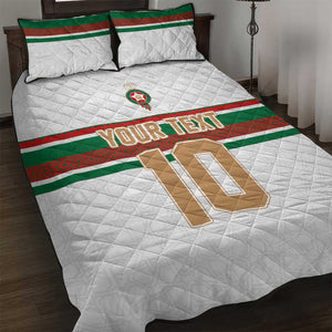 Custom Moroccan Football Quilt Bed Set The Hunt of Atlas Lions