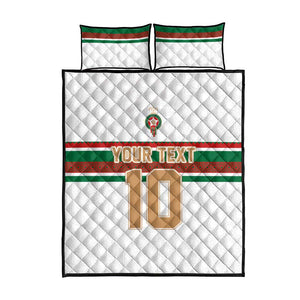 Custom Moroccan Football Quilt Bed Set The Hunt of Atlas Lions