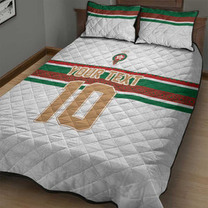 Custom Moroccan Football Quilt Bed Set The Hunt of Atlas Lions