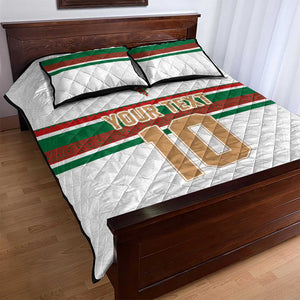 Custom Moroccan Football Quilt Bed Set The Hunt of Atlas Lions