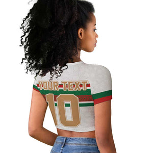 Custom Moroccan Football Raglan Cropped T shirt The Hunt of Atlas Lions