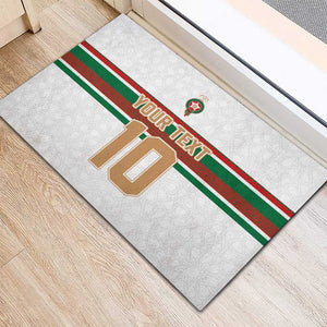 Custom Moroccan Football Rubber Doormat The Hunt of Atlas Lions