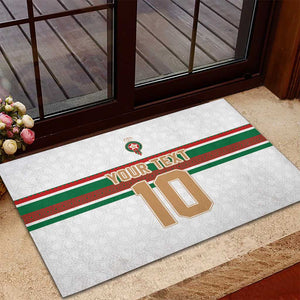 Custom Moroccan Football Rubber Doormat The Hunt of Atlas Lions