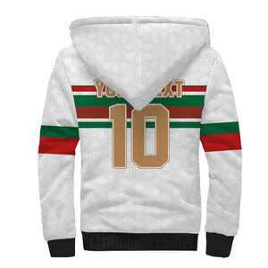 Custom Moroccan Football Sherpa Hoodie The Hunt of Atlas Lions