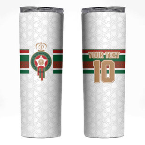 Custom Moroccan Football Skinny Tumbler The Hunt of Atlas Lions