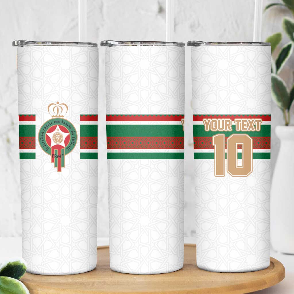 Custom Moroccan Football Skinny Tumbler The Hunt of Atlas Lions