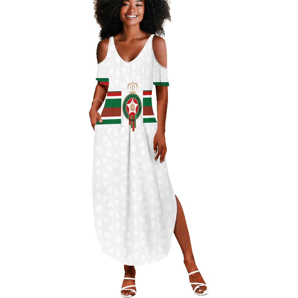 Custom Moroccan Football Summer Maxi Dress The Hunt of Atlas Lions