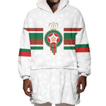 Custom Moroccan Football Wearable Blanket Hoodie The Hunt of Atlas Lions