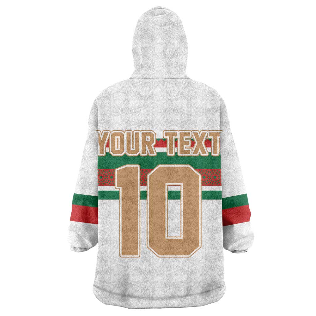 Custom Moroccan Football Wearable Blanket Hoodie The Hunt of Atlas Lions