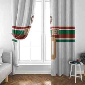 Custom Moroccan Football Window Curtain The Hunt of Atlas Lions